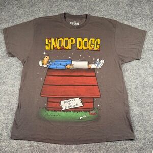 Snoop Dogg Joe Cool Tha Dogg Collection Graphic T-Shirt Gray Mens XL Peanuts